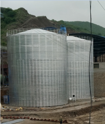 雅安粮食钢板仓的安装全过程不用热焊接